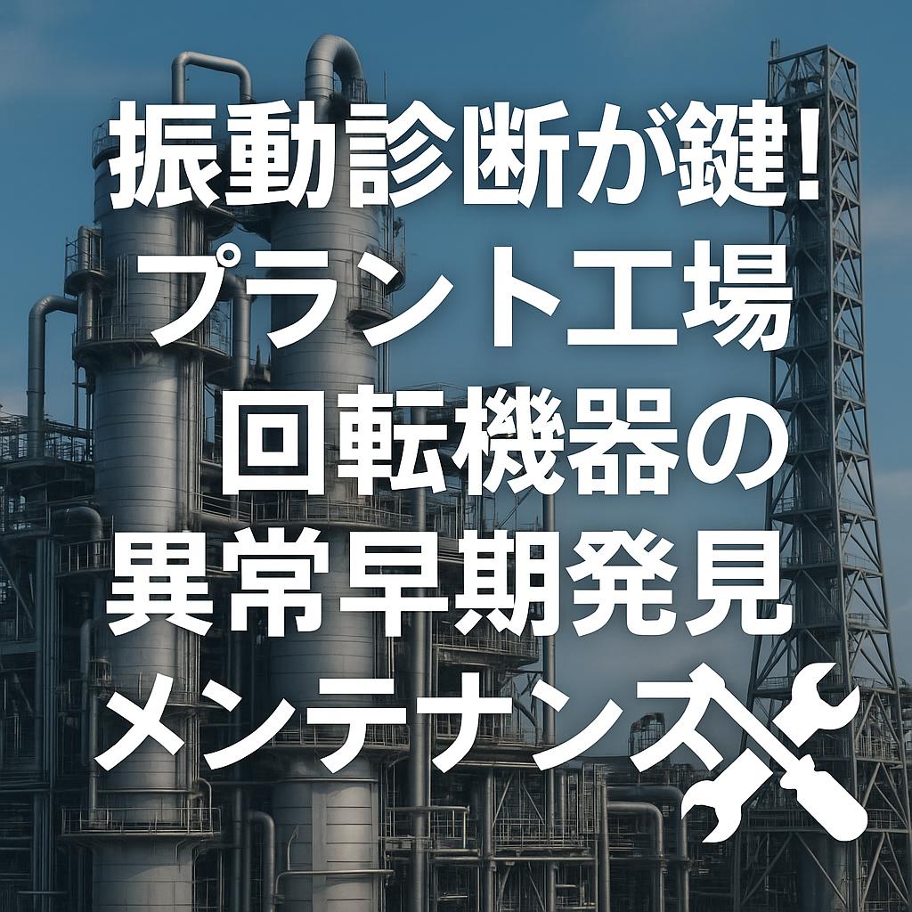 振動診断が鍵!プラント工場回転機器の異常早期発見メンテナンス